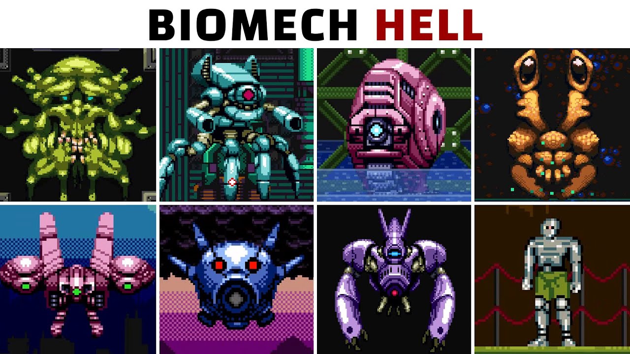 Biomech Hell - All Boss Fights