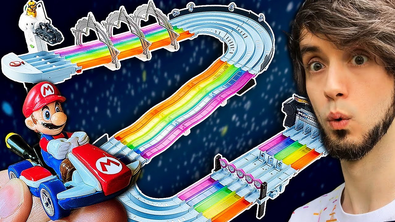 Эта игрушка Mario Kart Rainbow Road Hot Wheels просто ОГРОМНАЯ!