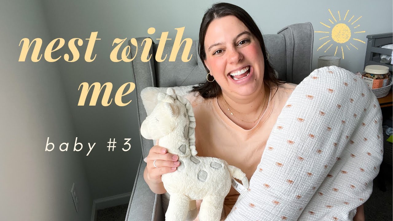 Nest with me for baby # 3 | cute nursery things, hospital bag + postpartum essentials