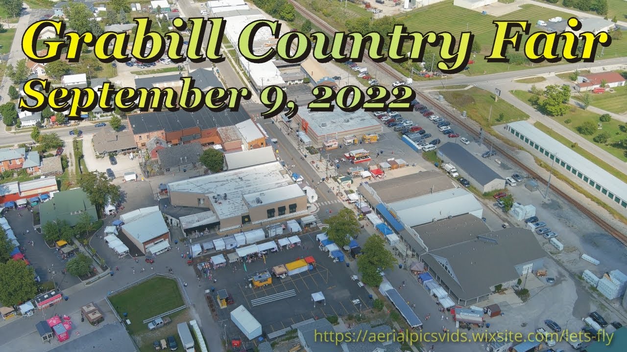 4K Aerial Video - 2022 Grabill Country Fair - Day 2 - Grabill, Indiana