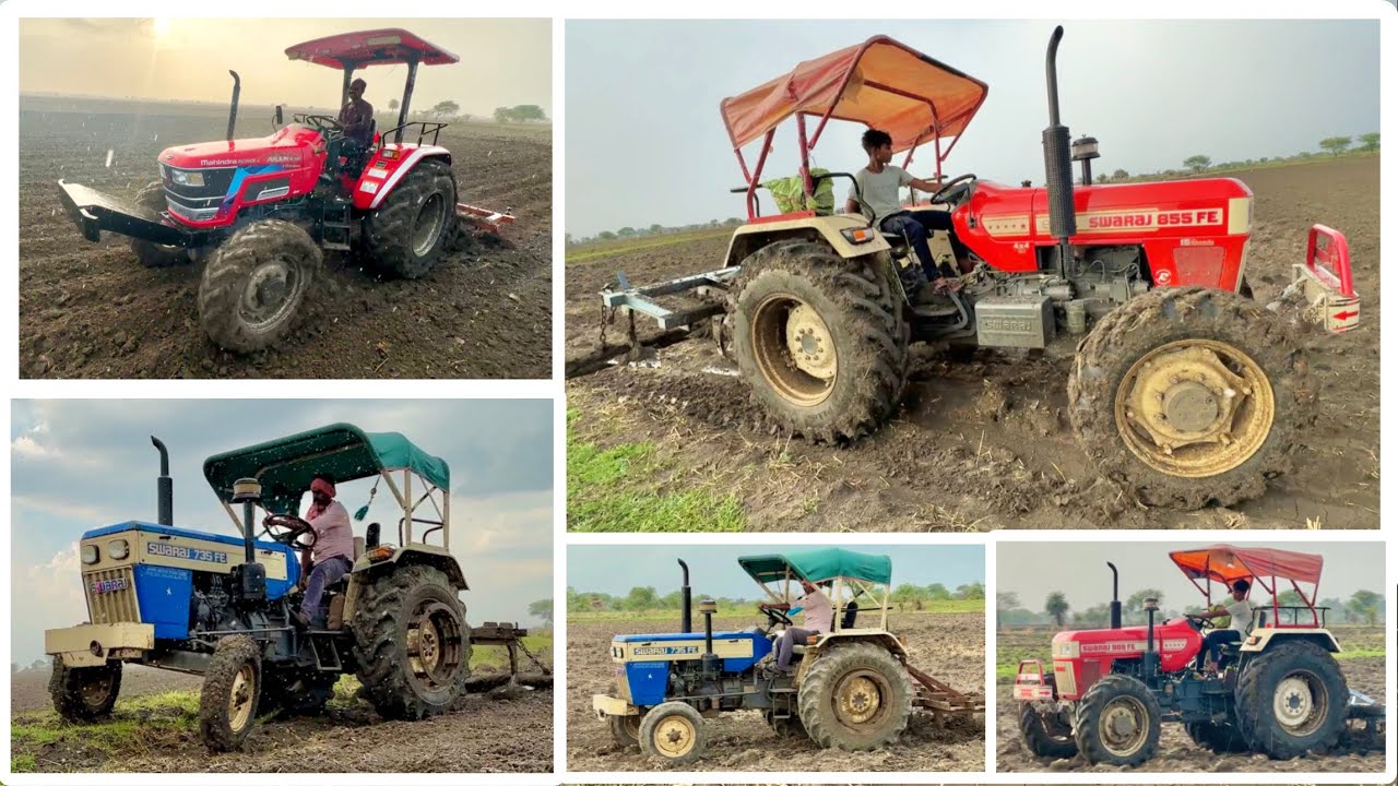 Part-2 | Swaraj 855 Fe 4x4 Tractor ये तो बारिश में भी दौड़ रहा है Mahindra Arjun Novo 605 4wd 735 Fe