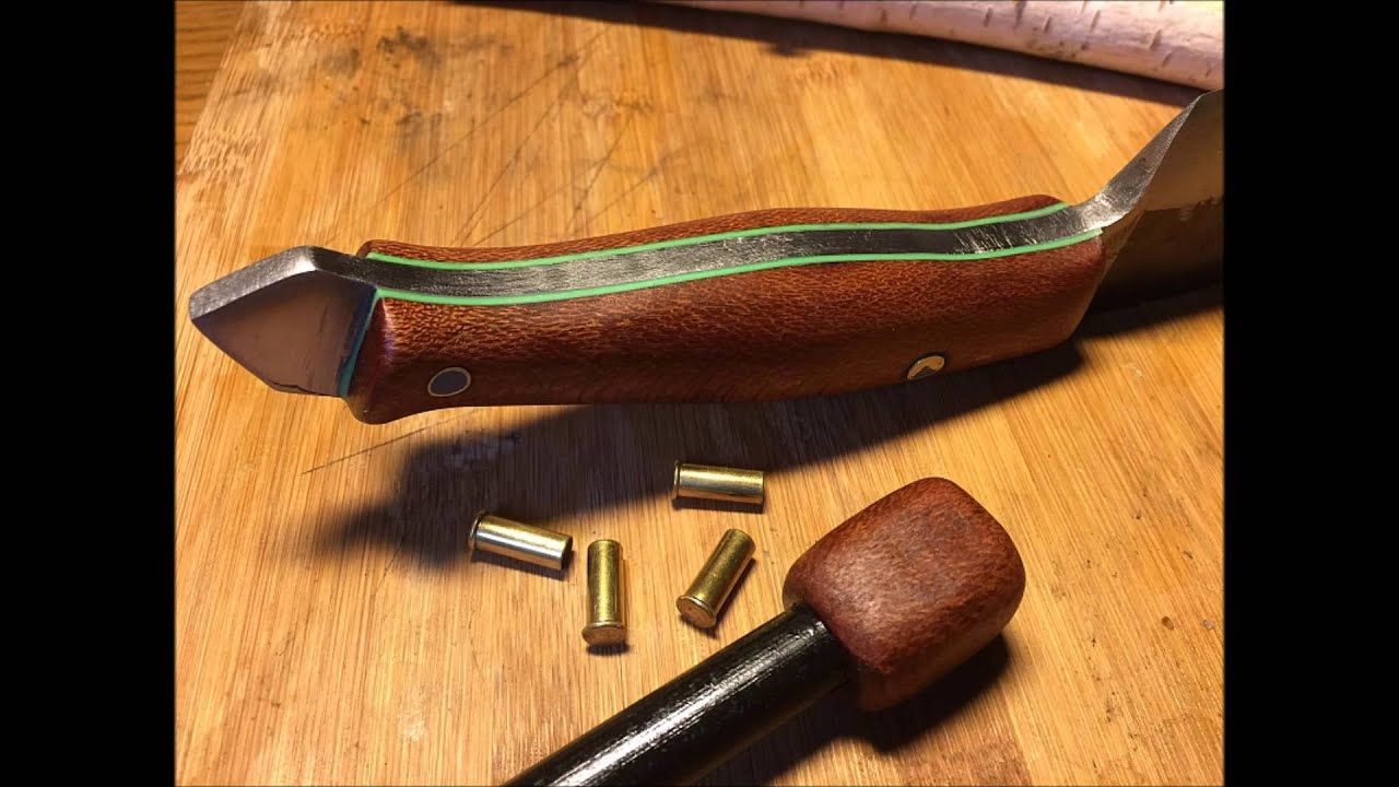 Forging a knife from a grenade shrapnel