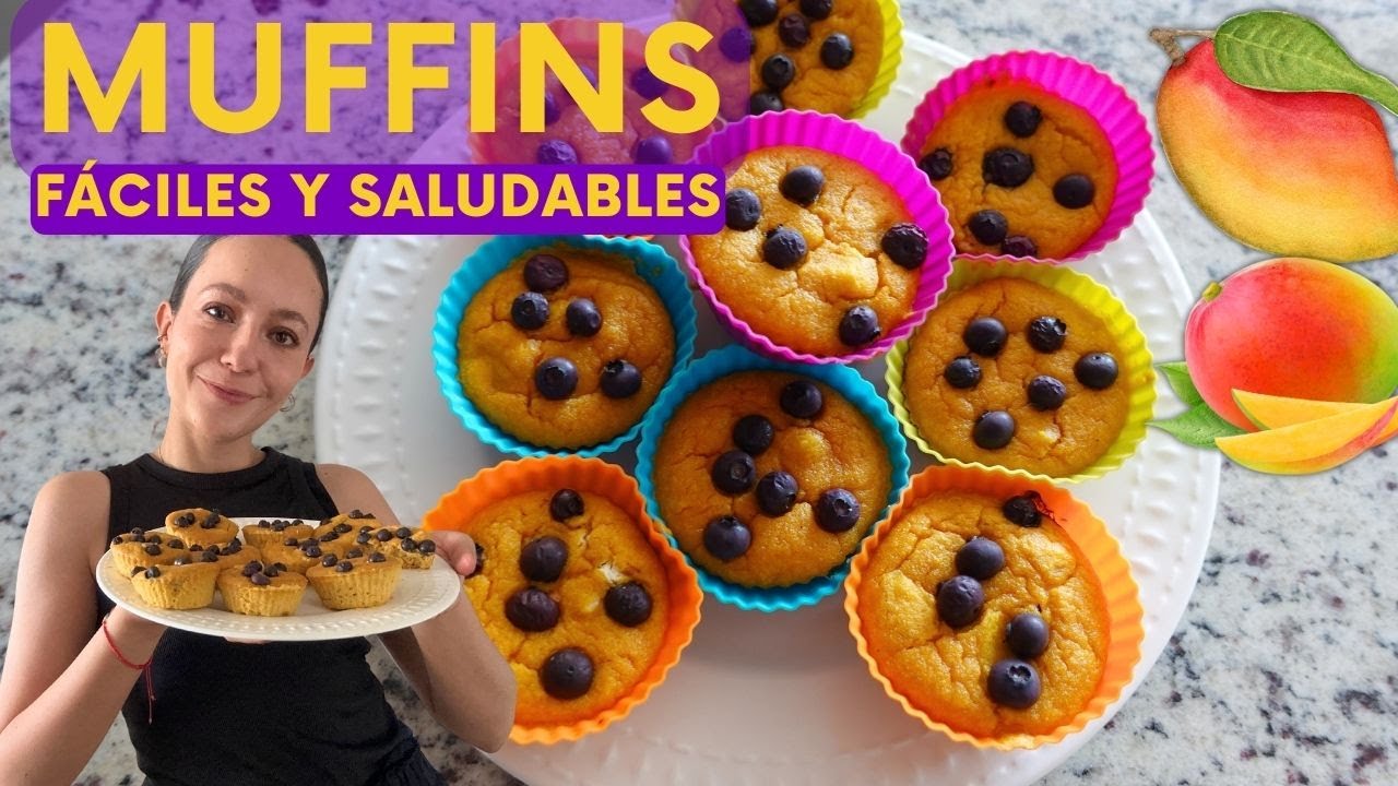 🧁 🥭 Muffins de mango #recetassaludables #balanceandolavida