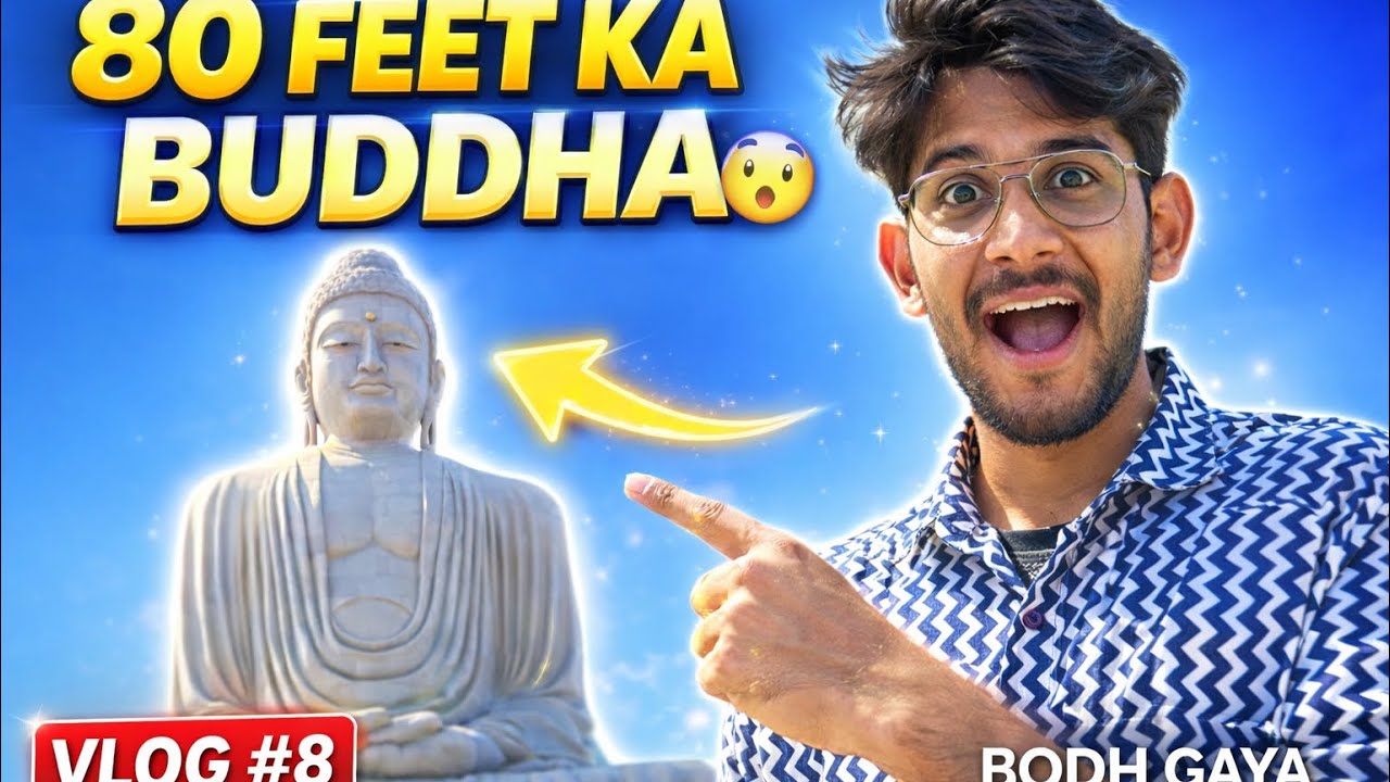 valog#8@GrandmasterJinBodhi 80 Feet Ka Mahabali Buddha 😳 | Bodh Gaya Great Buddha Statue Bodh Gaya 🙏