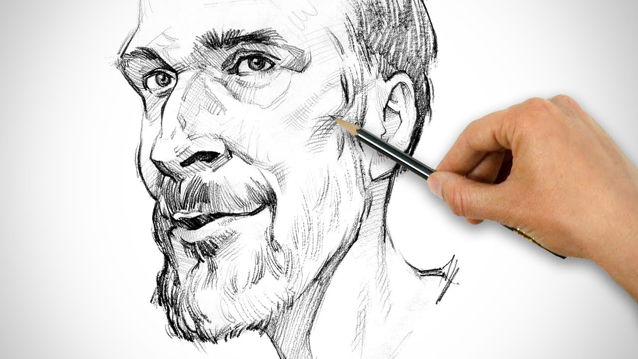 Drawing a Stylized Portrait (NO SHADING)
