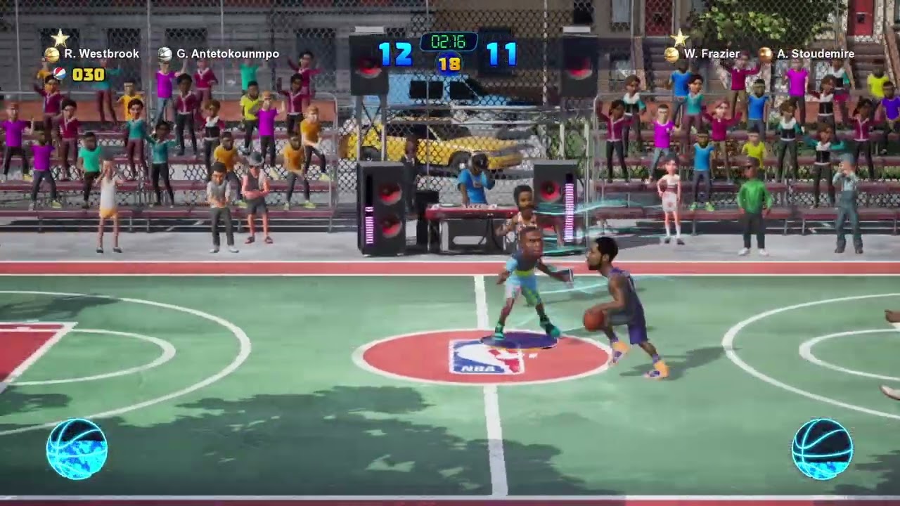 Nba 2k playgrounds Russell Westbrook and Giannis Antetokounmpo VS Amare Stoudemire and Walt Frazier!