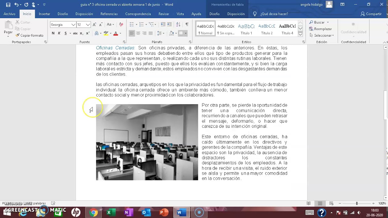 organizacion de oficina guia n&deg;3 oficina cerrada