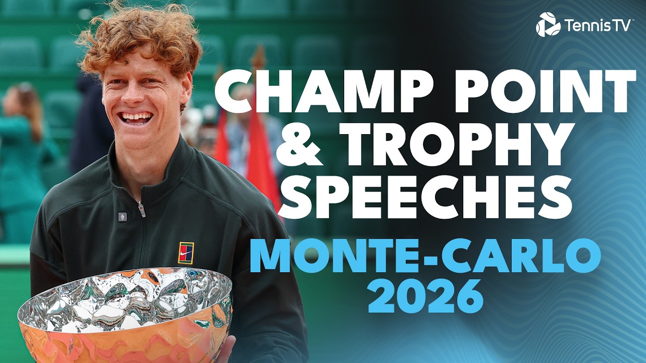 Jannik Sinner conquista il punto del campionato, alza il trofeo e pronuncia i discorsi 🏆 Monte-Ca...