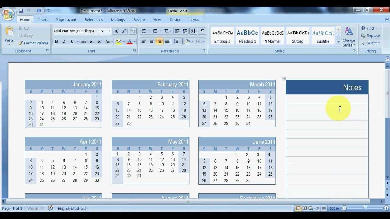How to create calendar in ms word 2010 in just few minutes || Ecxel expert