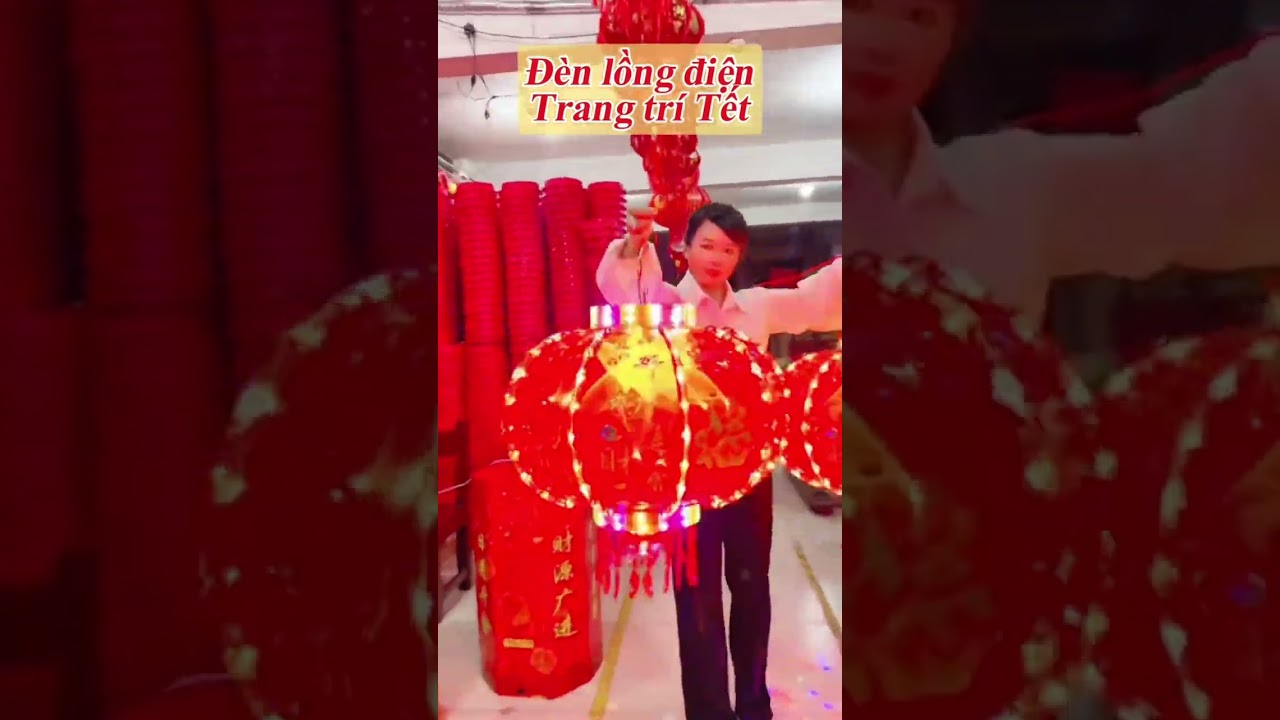 Đ&egrave;n lồng điện trang tr&iacute; Tết