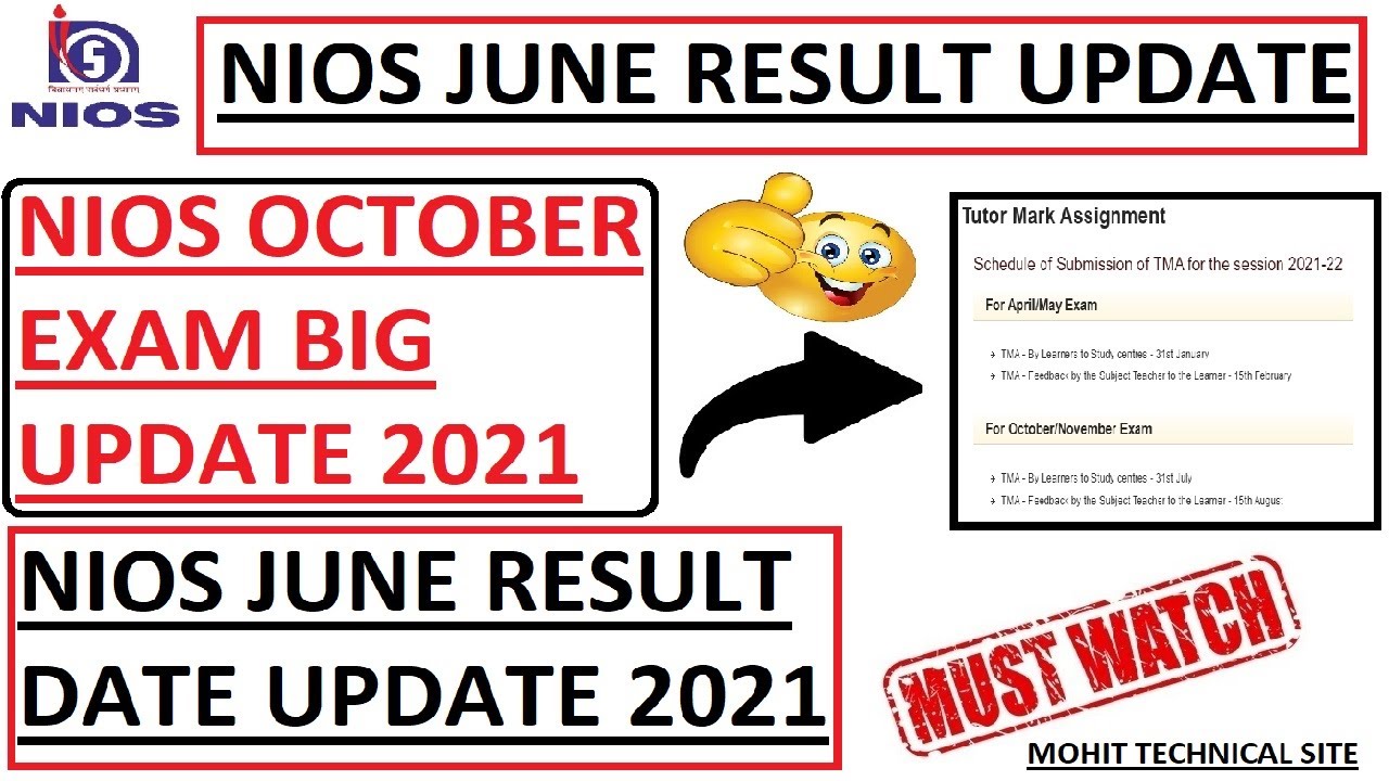 NIOS June Result Update 2021 l NIOS Oct. Big Update 2021 l