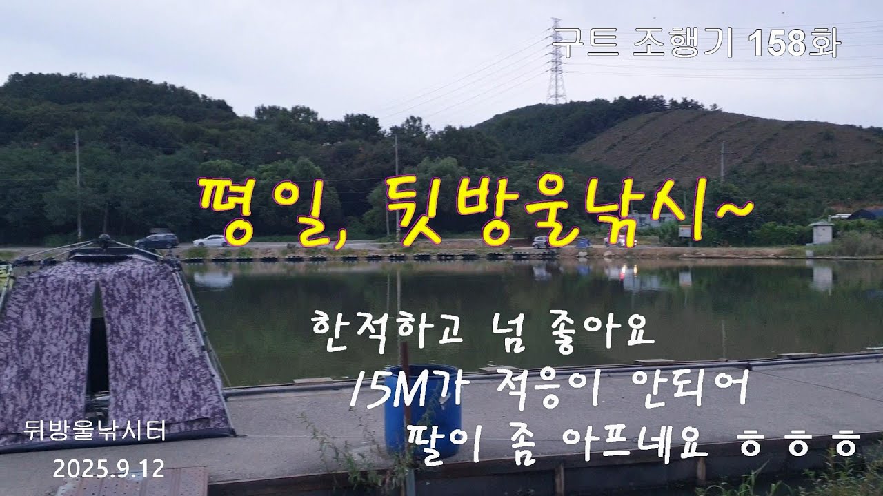 평일 뒷방울낚시~ - 구트조행기 158화  2025 9 12 뒷방울낚시터