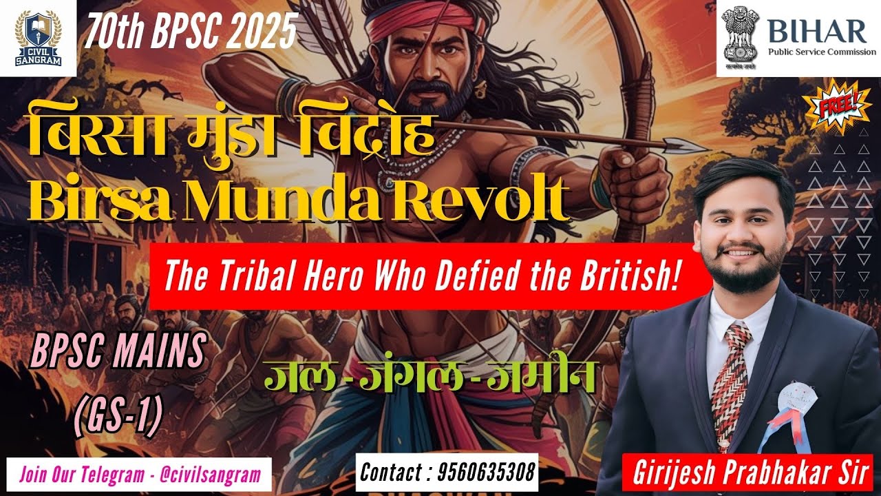 Birsa Munda Revolt: Tribal Hero Who Defied the British | Powerful Lecture by Girijesh Prabhakar 🇮🇳