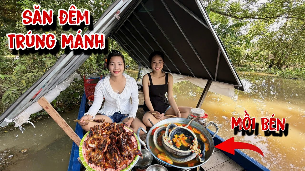 Kịch Tính Giữa Đêm Khuya - Subi Săn Đêm RẮN LỘI SẢY ĐẦU Trên Mặt Nước | Lộc Cá Lăng 