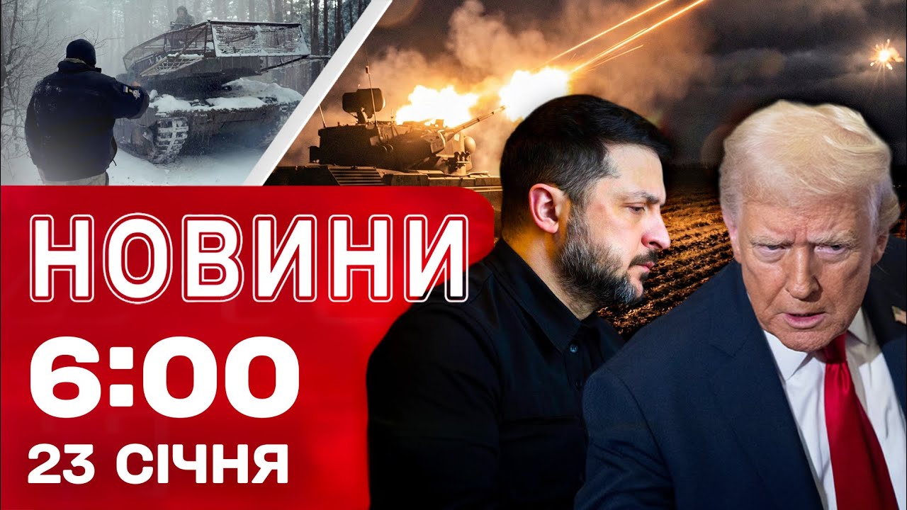 Новини 06:00 23 СІЧНЯ. Перші РАНКОВІ НОВИНИ п'ятниці!