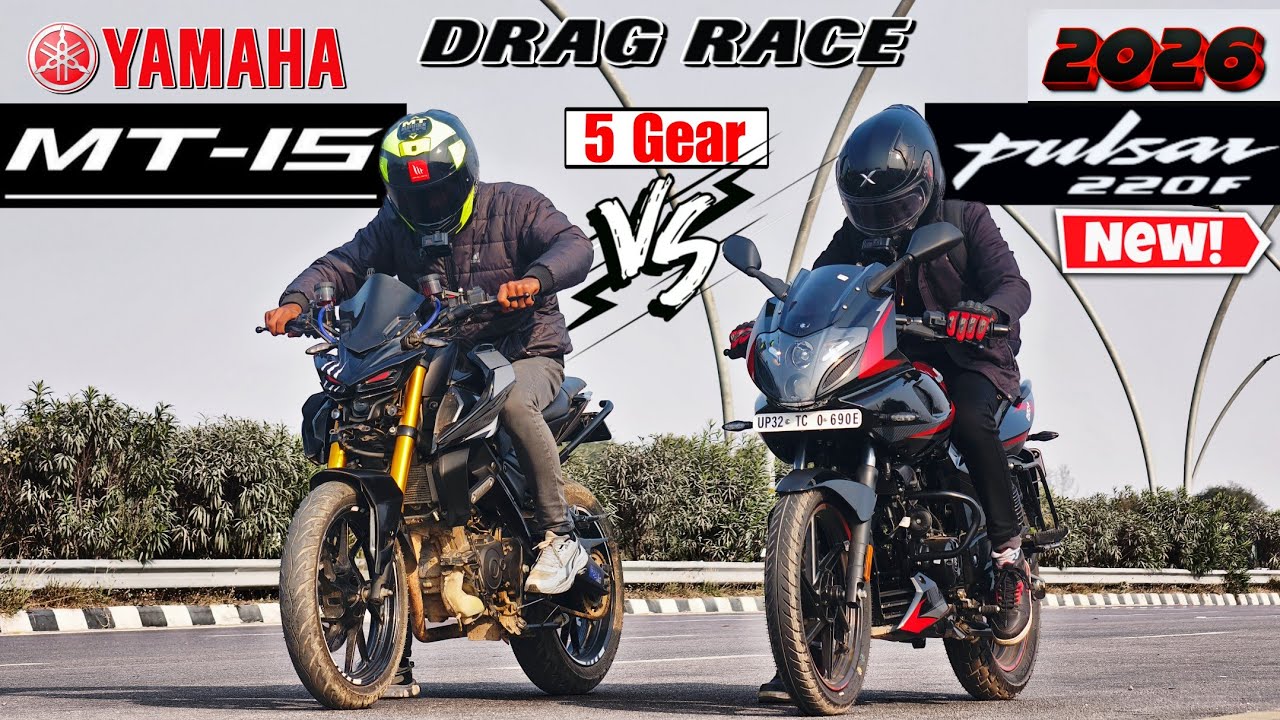 2026 Pulsar 220F VS Yamaha MT-15.|| Drag Race.🔥|| 5th gear Race.|| First on YouTube.