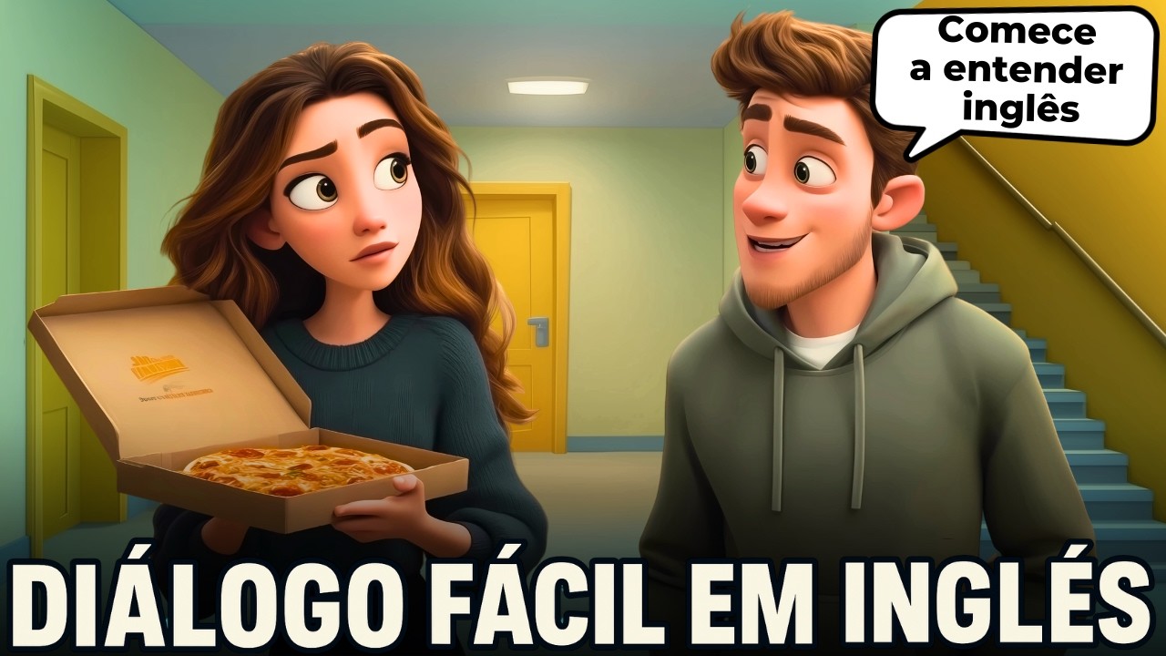 Comece a entender inglês fácil e rápido com este diálogo 🔥 Conversa com o Vizinho 🍕