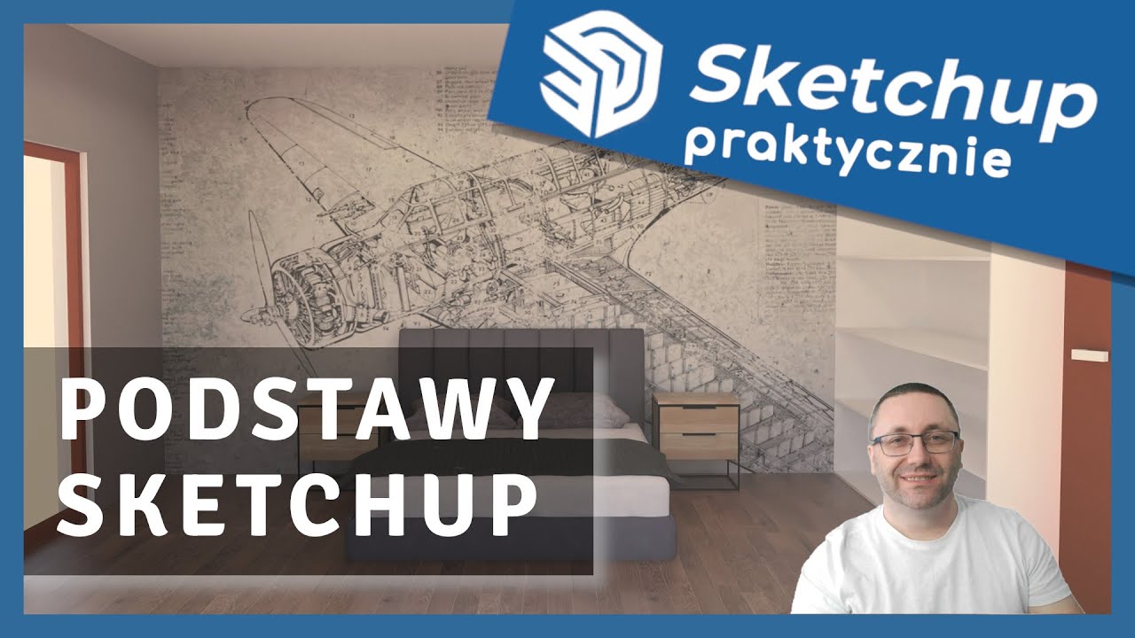 Sketchup - jak zacząć (ściany, okna, drzwi, panele, tapeta, meble)