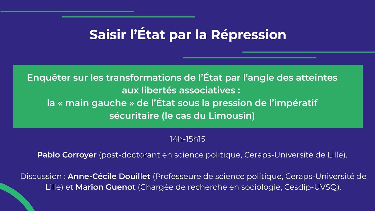 Enquêter sur les transformations de l’État par l’angle des atteintes aux libertés associatives