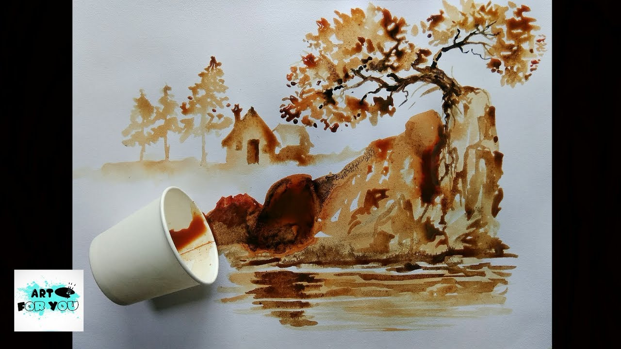 Coffee art | artwork | coffee decor | instant coffee art | tea Painting - best latte art show