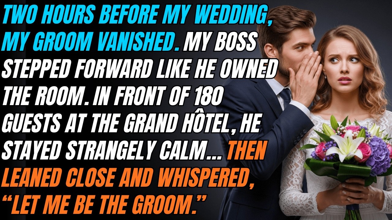 My Groom Disappeared 💔 Then My Boss Whispered: “Let Me Save This Wedding.”