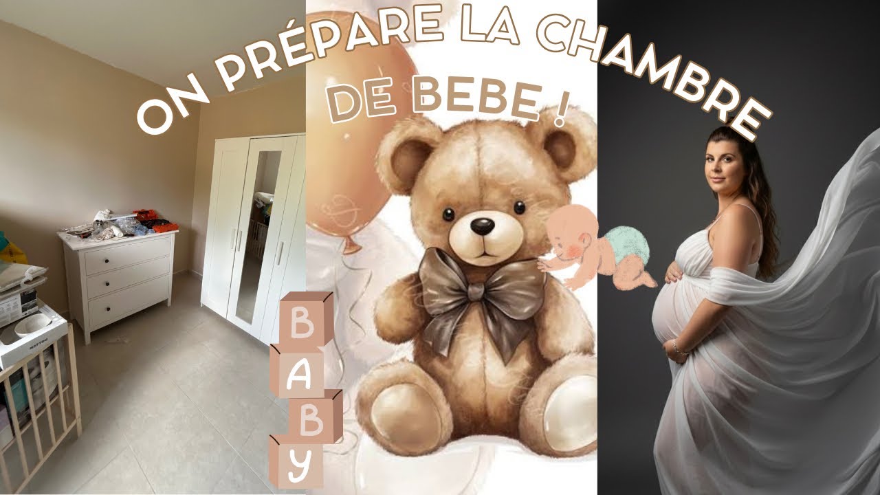 VLOG GROSSESSE : &Eacute;pisode 5 - Pr&eacute;paration de la chambre de b&eacute;b&eacute; ! 🍼✨ | Shopping,d&eacute;co et montage🤍 