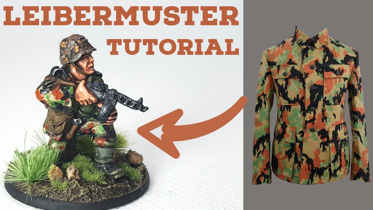 Leibermuster Camouflage Tutorial - Rarest WW2 German Camouflage? - Bolt Action