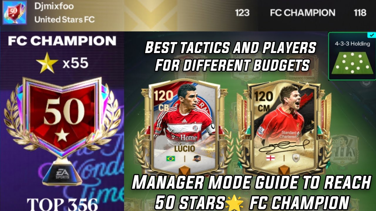 50🌟 433 Руководство по тактике в режиме менеджера FIFA Champions FC Mobile 26 и лучший игрок для ...
