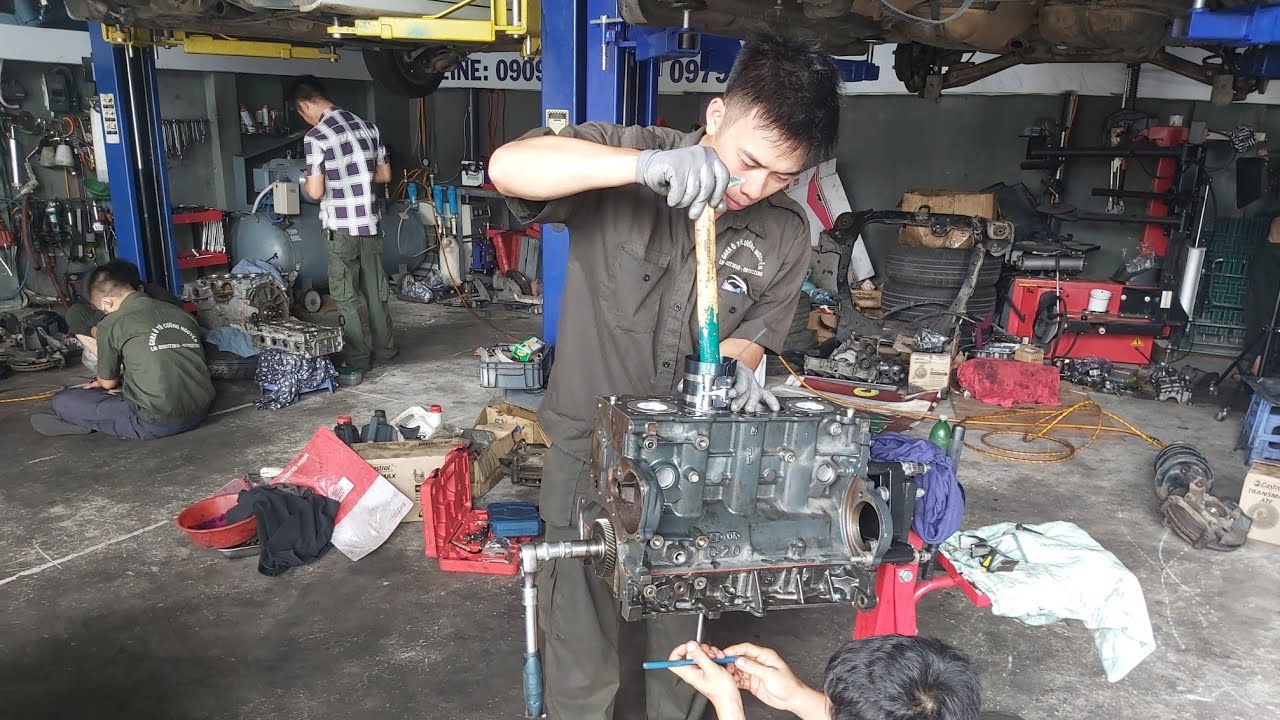 Chi phí đại tu santafe máy dầu diesel - gara Cường Nguyễn