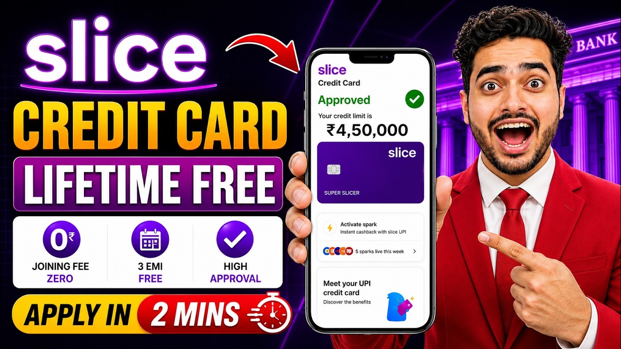 Slice Credit Card Apply || Slice rupay Credit Card Apply || Slice lifetime free Credit Card Apply