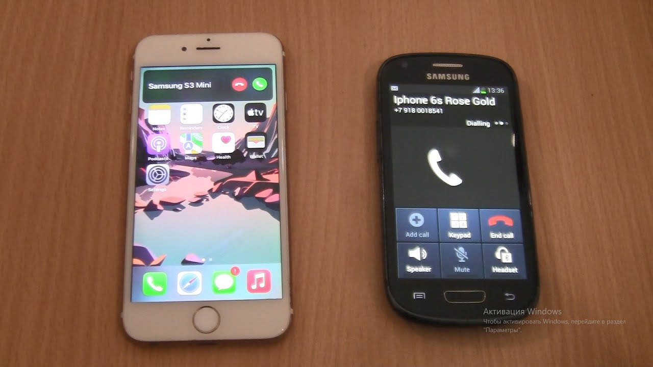 Over the Horizon Incoming call & Outgoing call at the Same Time Iphone 6s Rose Gold+Samsung Galaxy