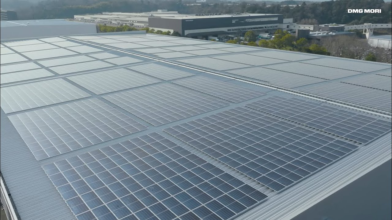 DMG森精機　伊賀事業所　太陽光パネルの設置映像