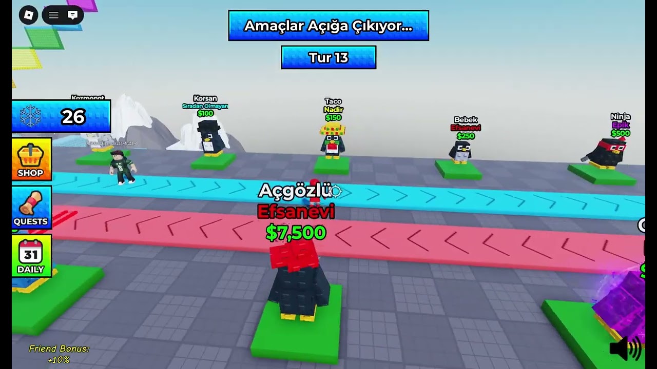 BUGÜN PENGUEN OYUNU AMA 100 KİŞİ