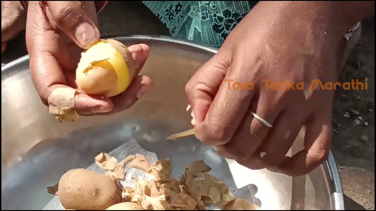 गावाकडचे साबुदाणा वडे | Village sago pearls Fritters on Chulha  Silent Relaxing Wood Fire Experience