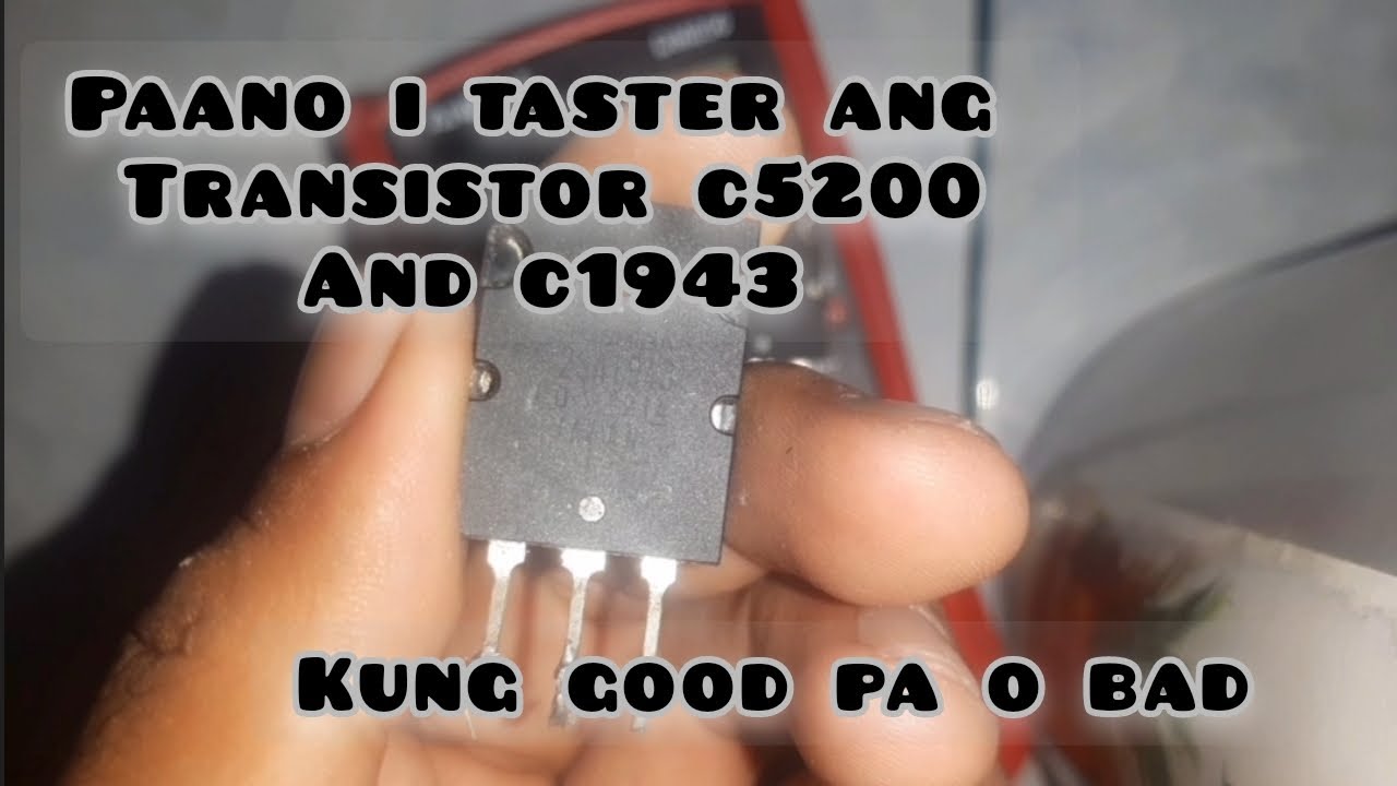 paano mag test ng transistor... good o bad gamit ang digital multi tester