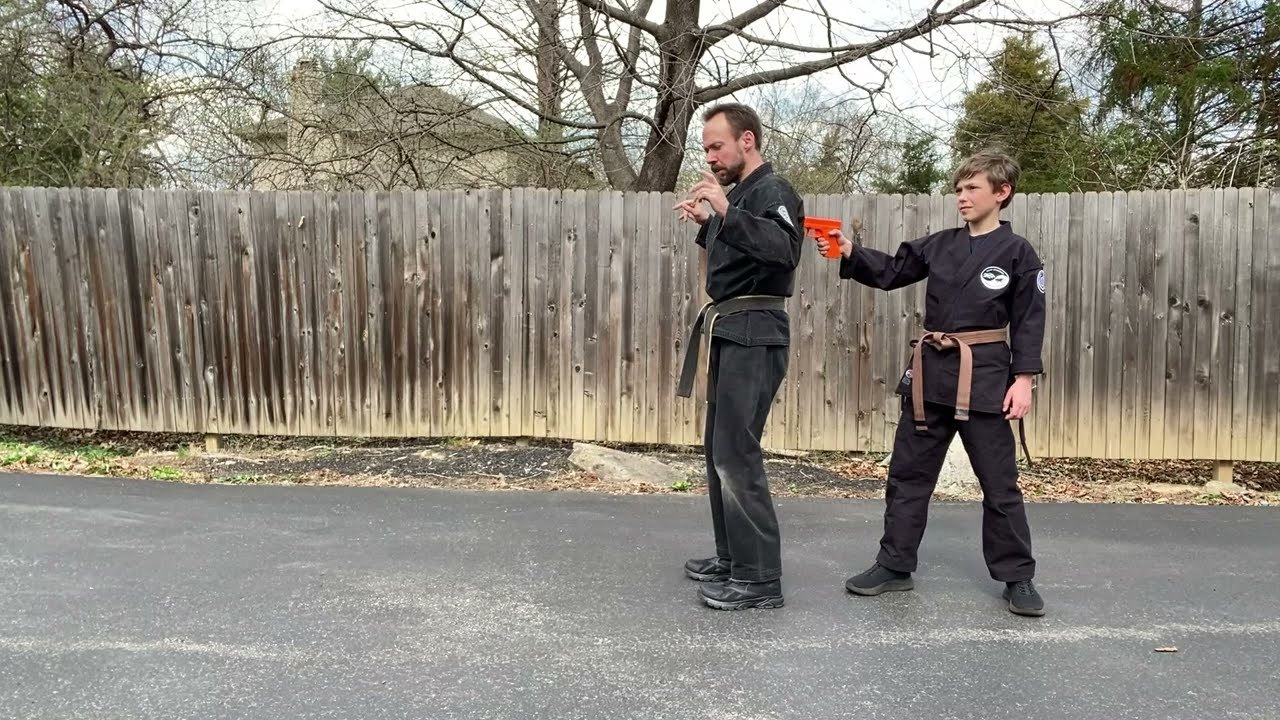 Broken Rod - Gun Hold-up from Behind Self Defense Geoff Johnson's American Kenpo Karate