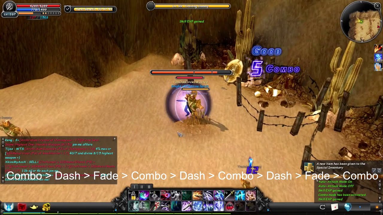 Cabal Online (Infect) - Force Blader Freestyle Combo Guide