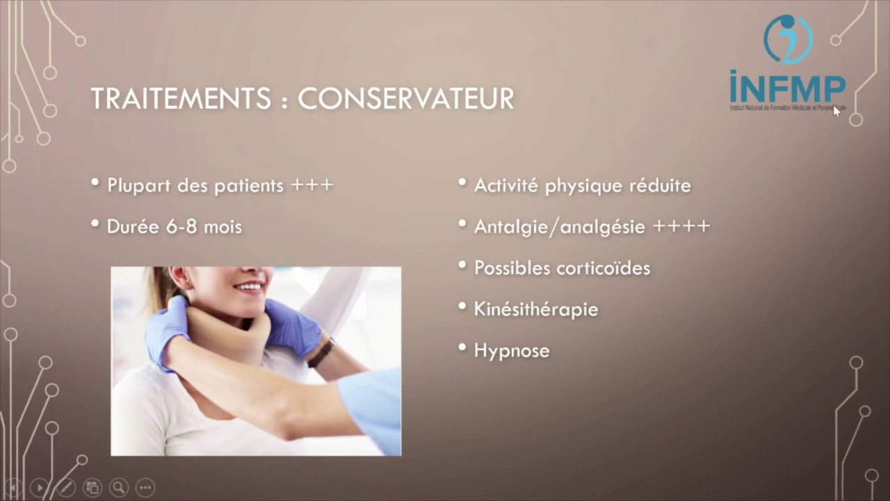 La n&eacute;vralgie cervico-brachiale - le cours - INFMP