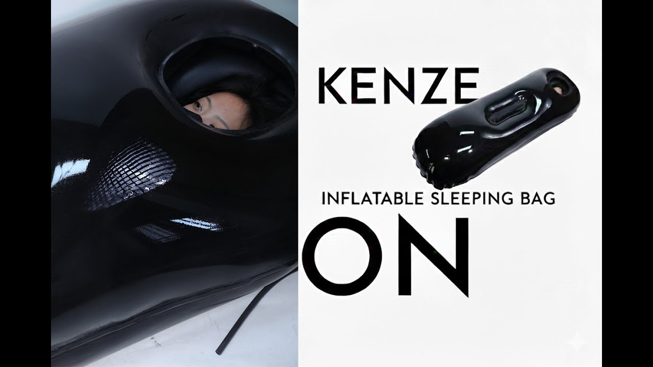 Inflatable latex sleeping bag