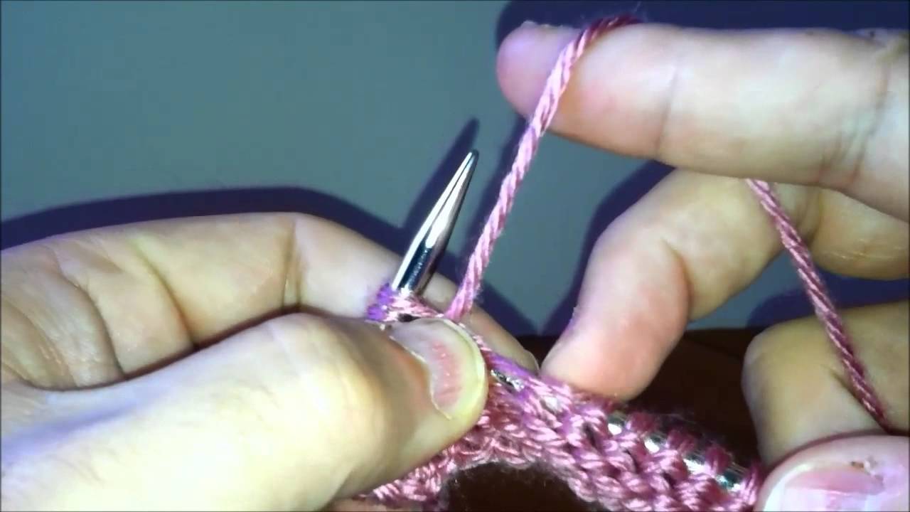 Make One Left Purl (M1LP or M1L Purl) -  Continental