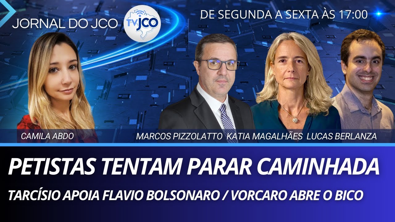 PETISTAS TENTAM PARAR CAMINHADA / TARCÍSIO APOIA FLAVIO BOLSONARO / VORCARO ABRE O BICO - 23/01