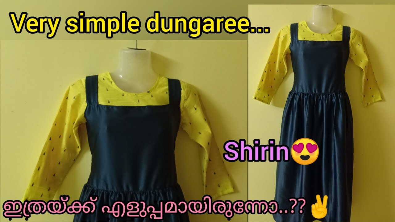 അടിപൊളി Dungaree dress stich  ചെയ്താലോ..? അതും വളരെ എളുപ്പത്തിൽ.😍✌ simple and easy dungaree dress.