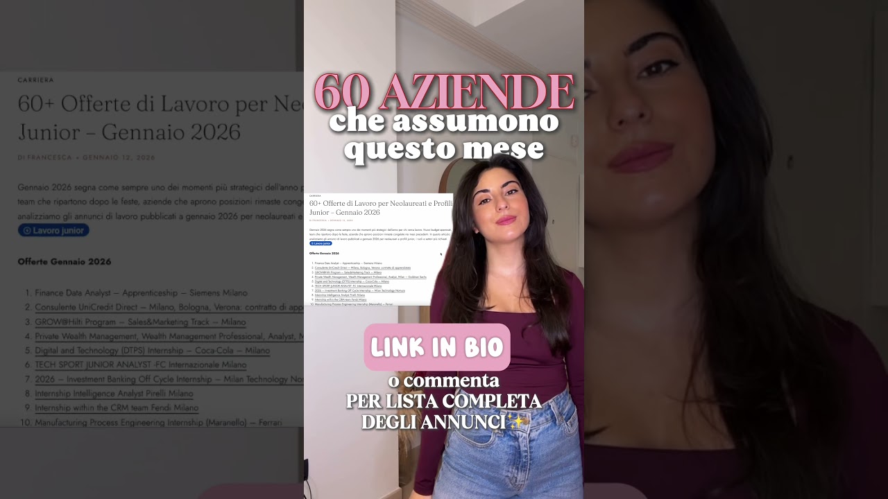 60+ aziende che assumono neolaureati e con poca esperienza 