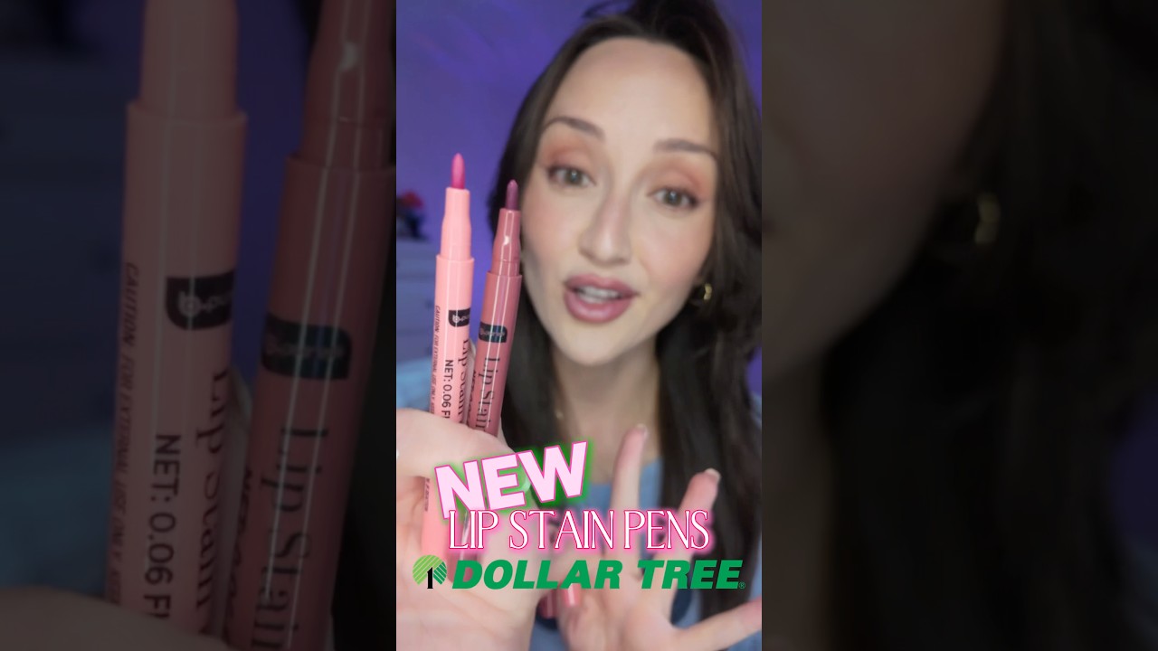 💄NEW Lip Stains at the Dollar Tree?!🌲💖 #lipstain#lipstick #lipgloss #dollartree #lipcombo #makeup