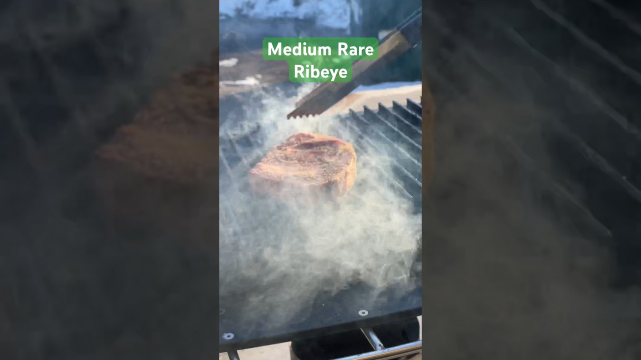 How to grill a medium rare Ribeye steak