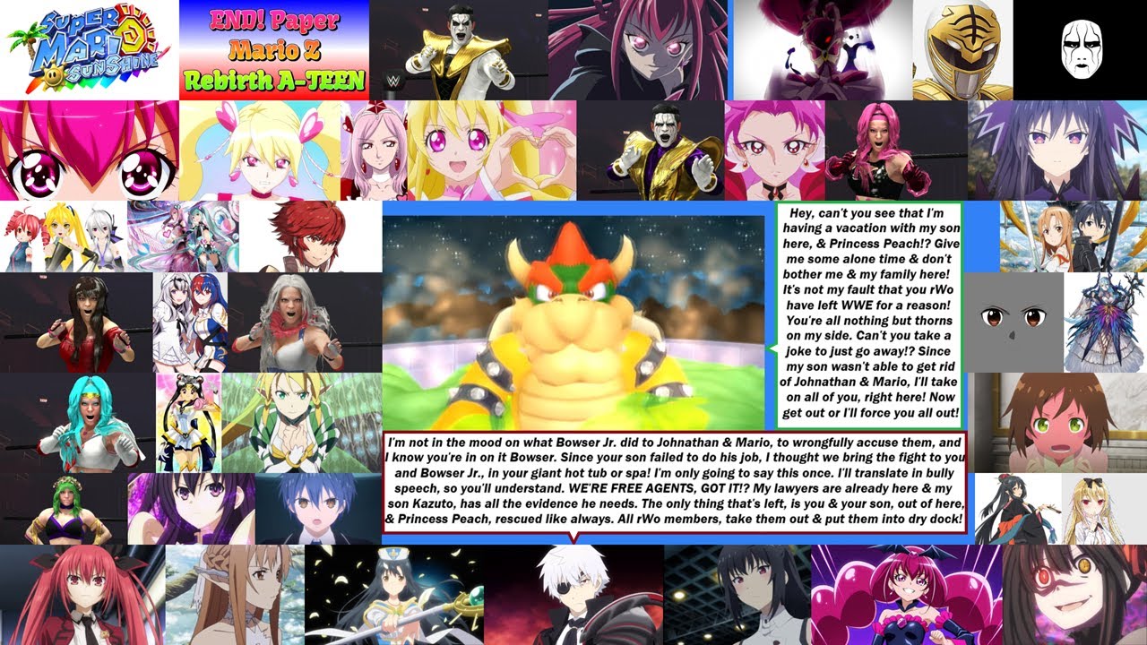 Super Mario Sunshine Z END! Bowser's Family Must Leave! Paper Mario Z Rebirth A-TEEN