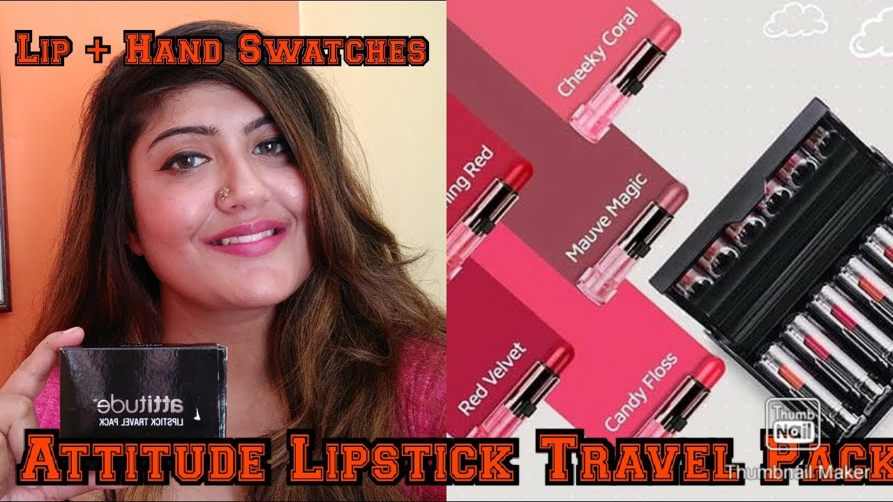 ATTITUDE LIPSTICK TRAVEL PACK || LIP SWATCHES || CREME & MATTE SHADES || AMWAY || SAKSHI DWIVEDI