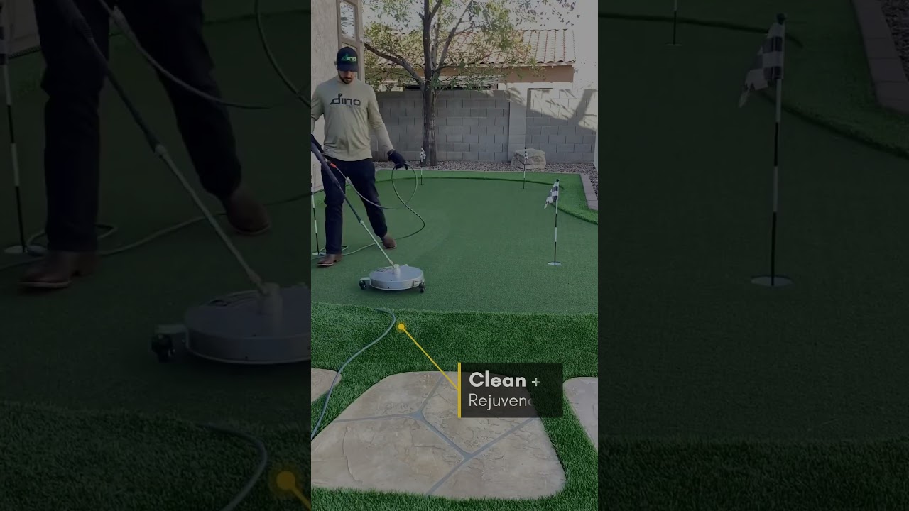 Cleaning artificial grass - the correct way. #artificialgrass #diy #cleaning #turf
