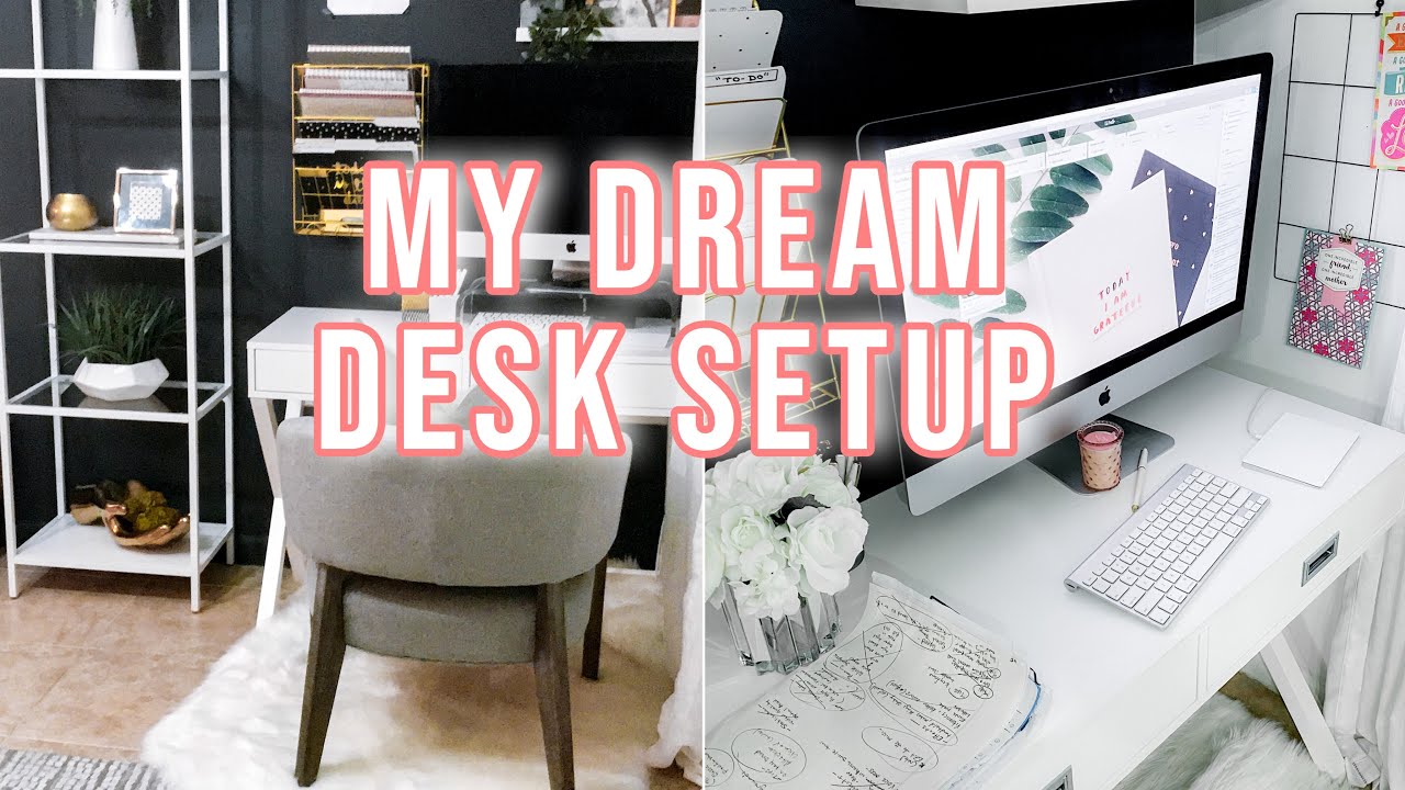 My Affordable Dream Desk Setup Tour! Work From Home Desk Setup