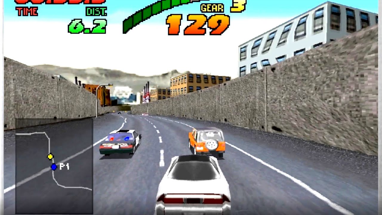 Over Drivin' DX  (PS1) 1996. gameplay. Acura. City